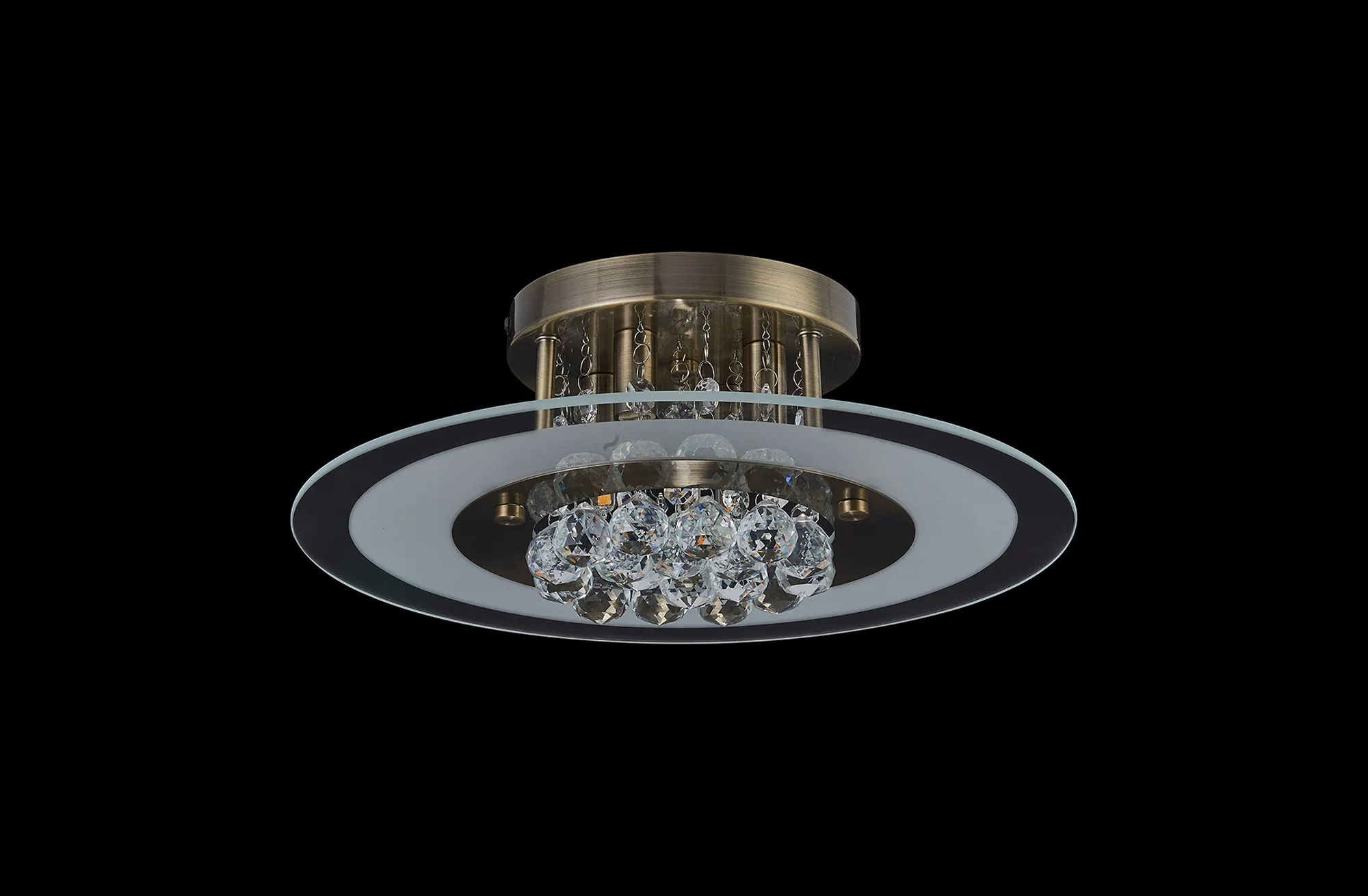 Delmar Crystal Ceiling Lights Diyas Flush Crystal Fittings